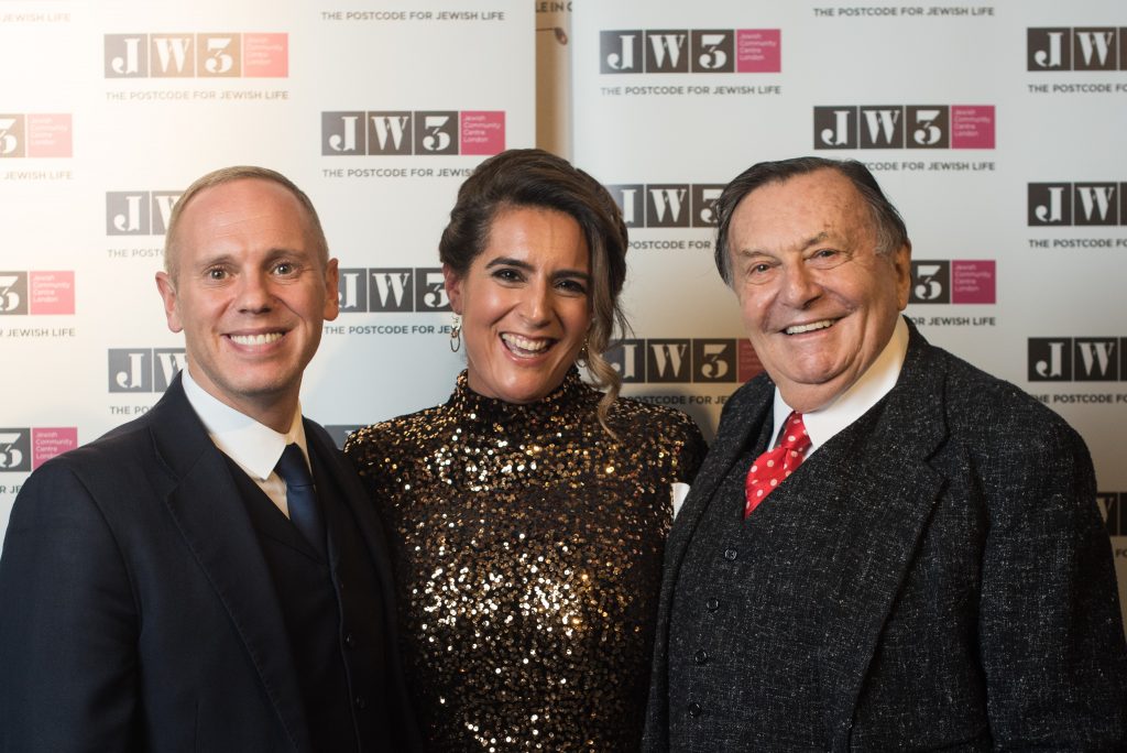 Samantha with Barry Humphries and Rob Rinder